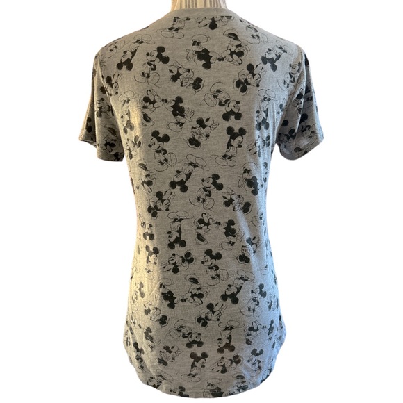 Disney Mickey & Minnie Mouse Graphic T-Shirt, Gray & Black, Size S - Picture 2 of 3